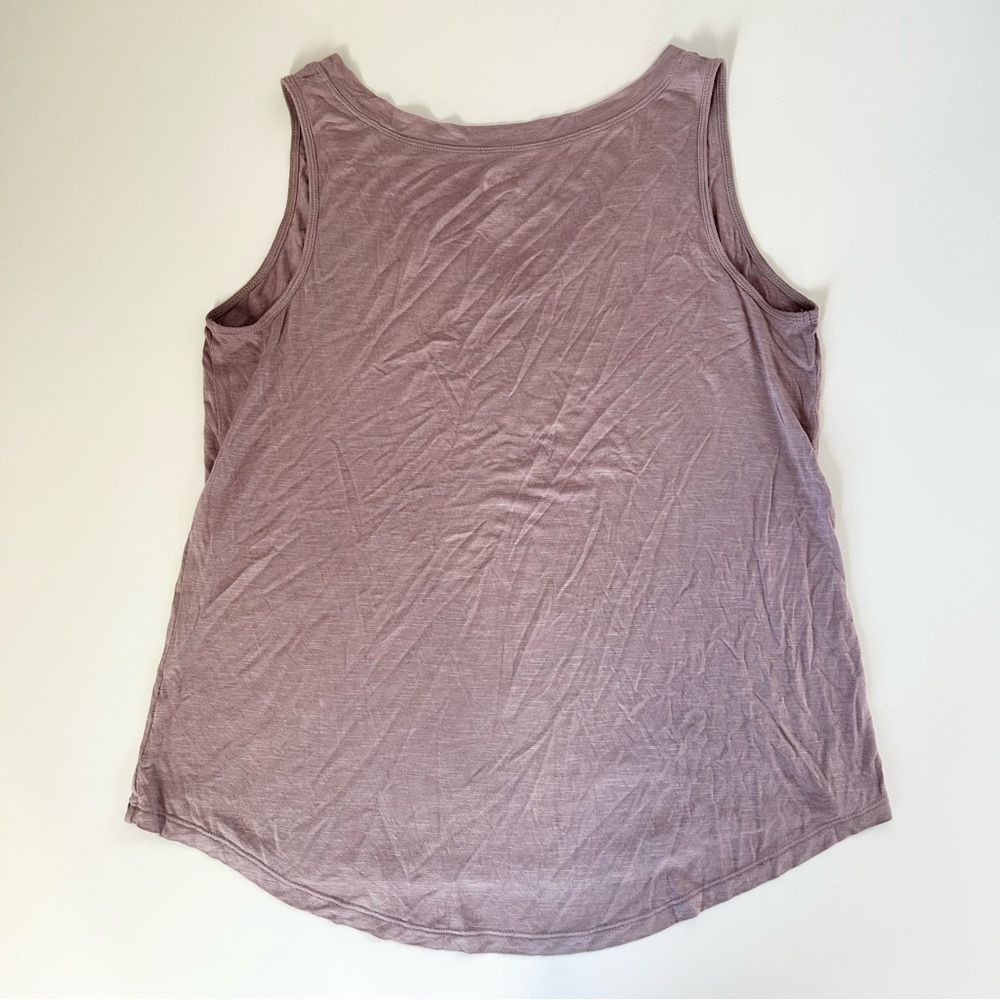 Maurices 24/7 Lilac Solid V-neck Tank Top - Picture 3 of 5